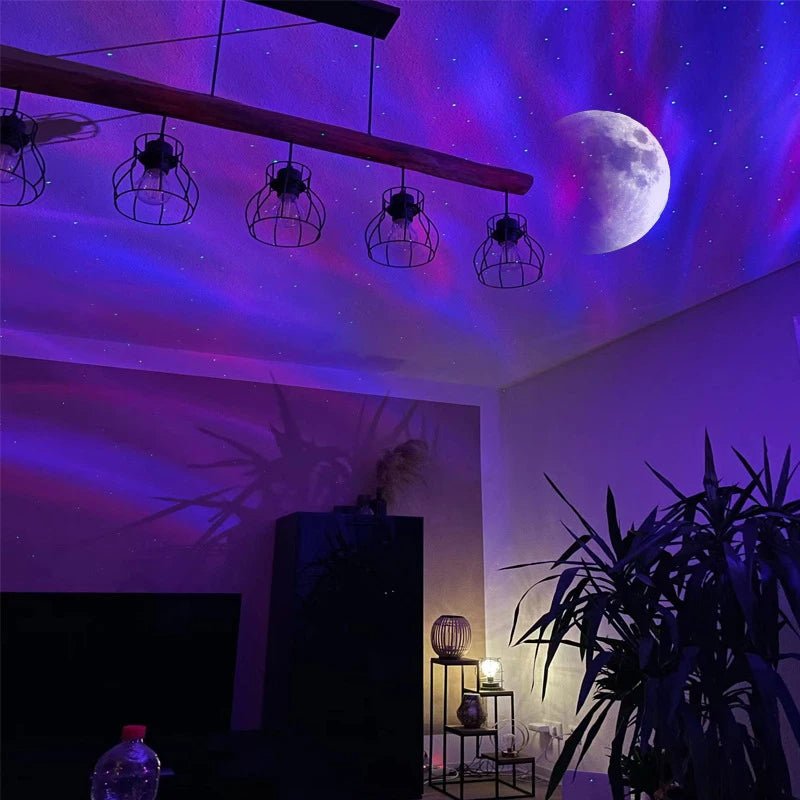 Aurora Borealis Starlight Projectors LED Galaxy Star Atmosphere Galaxy Night Light Home Bedroom Sky Moon Lamp Room Decor Gift - TrendSetDas