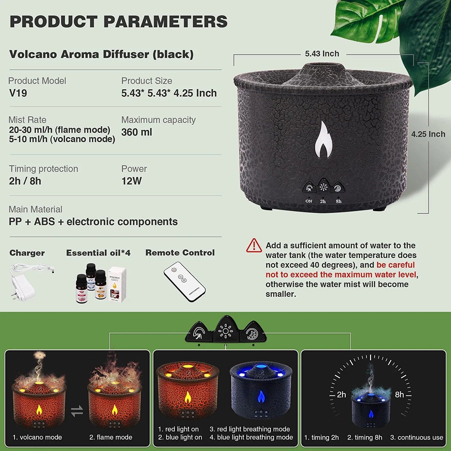 Mini Volcano Essential Oil Diffuser & Humidifier - TrendSetDas