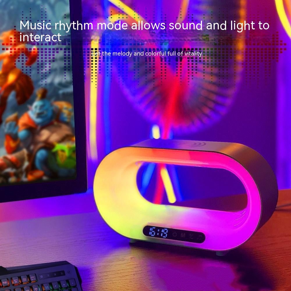 Multi-function 3 In 1 LED Night Light APP Control RGB Atmosphere Desk Lamp Smart Multifunctional Wireless Charger Alarm Clock - TrendSetDas